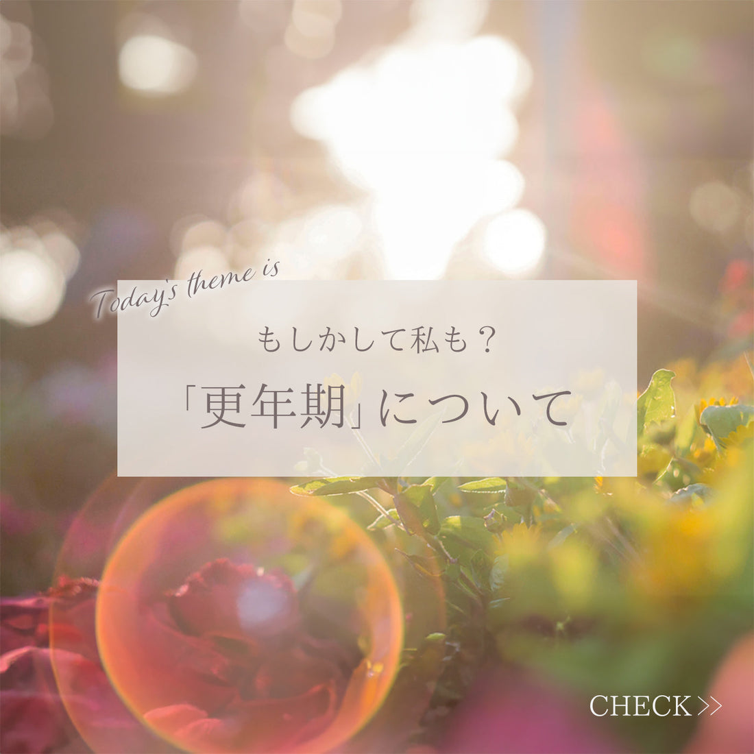 もしかして私も？「更年期」について